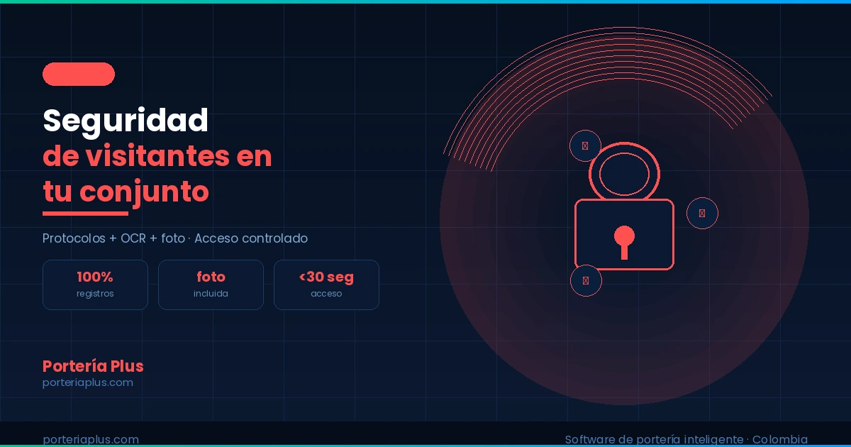 Seguridad de visitantes en conjunto residencial Colombia con lector OCR - Portería Plus