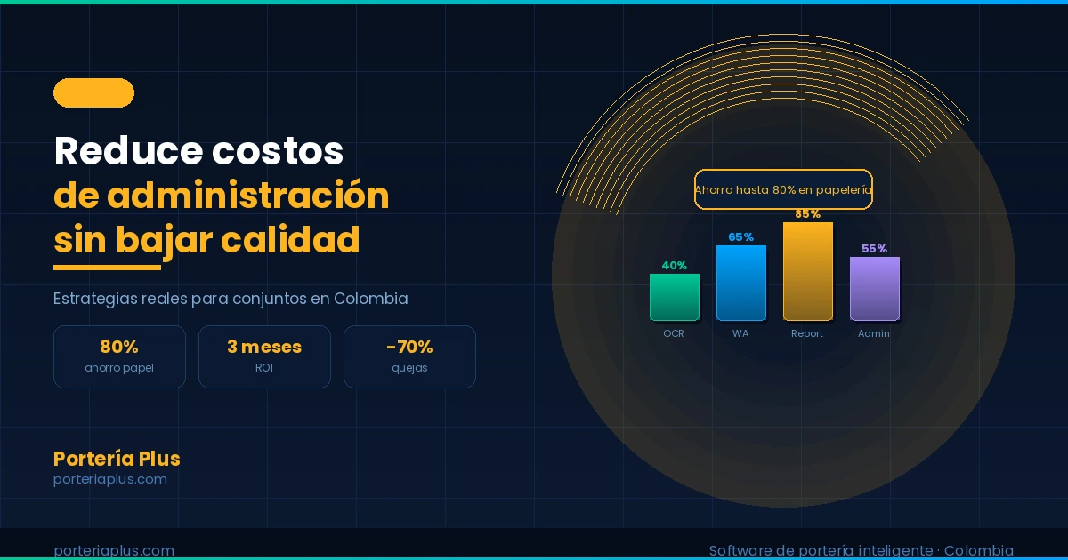 Reducir costos de administración conjuntos residenciales Colombia - Portería Plus